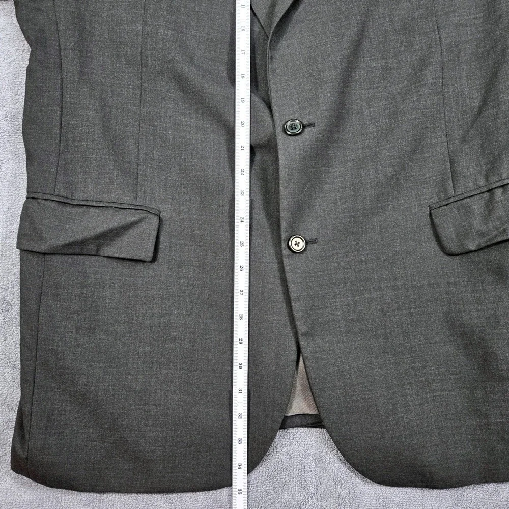 Jos. A. Bank Suit Jacket Mens 46L Charcoal Gray Good 100% Wool 2-Button‎ Blazer
